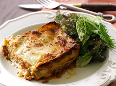 Pork and Mushroom Crispy Lasagna